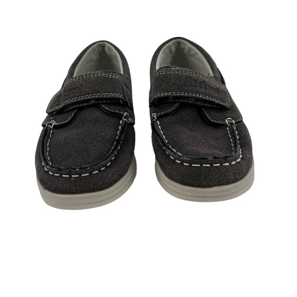 Apakowa Hook And Loop Gray Suede Loafers Size 28 Boy's - Picture 3 of 9